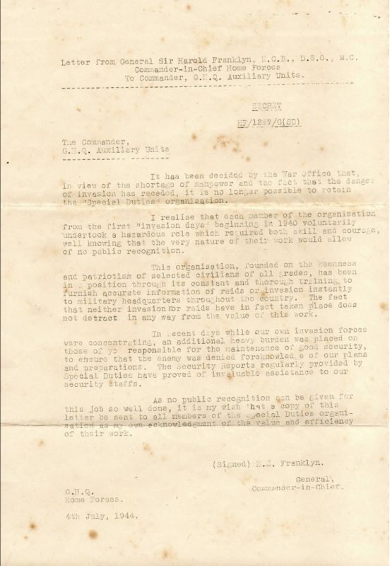 Edward Harrison Rigg British Resistance Archive